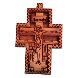 Krížik drevený na šnúrke